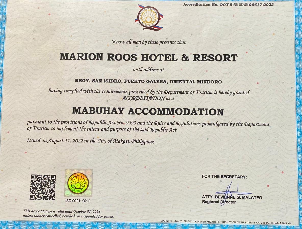 Marion Roos Hotel Puerto Galera Εξωτερικό φωτογραφία